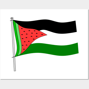 Watermelon Palestine flag Posters and Art